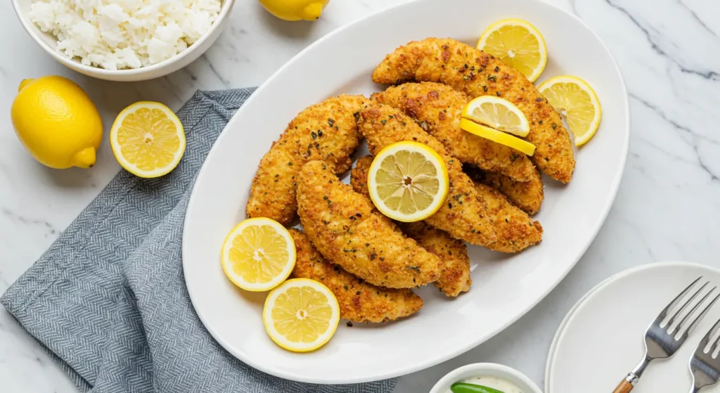 Crispy-Baked Lemon Pepper Chicken Tenders with Fresh Citrus