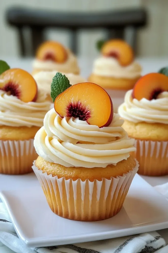 Bakery-Quality Honey Peach Cream Cheese Cupcakes Ready in 45 Minutes
