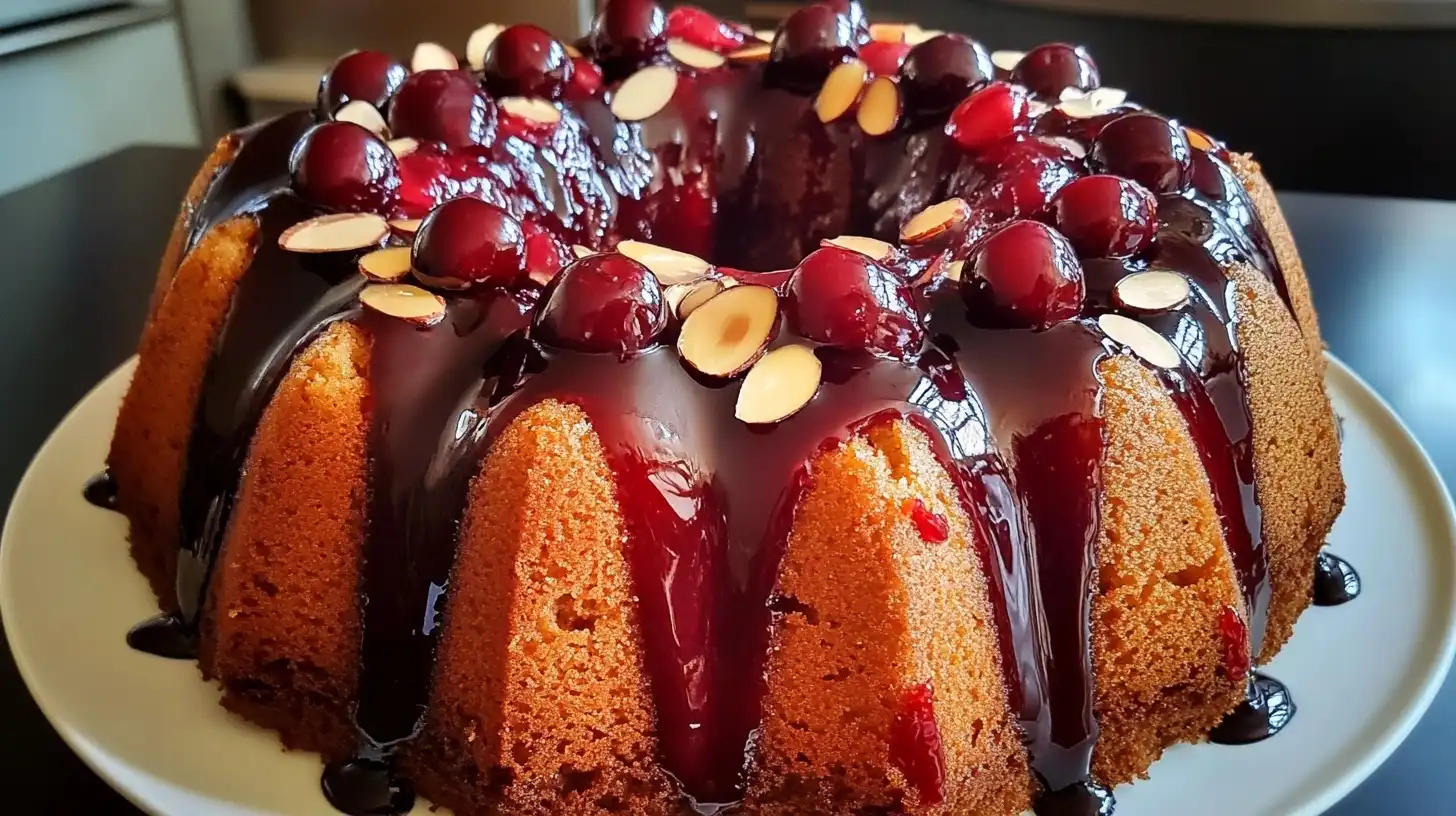 Homemade Cherry Almond Bundt Cake: A Simple Yet Elegant Dessert
