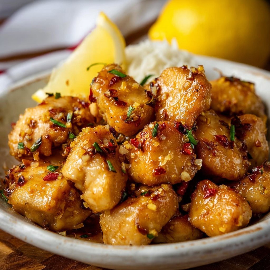 Lemon Garlic Chicken Bites