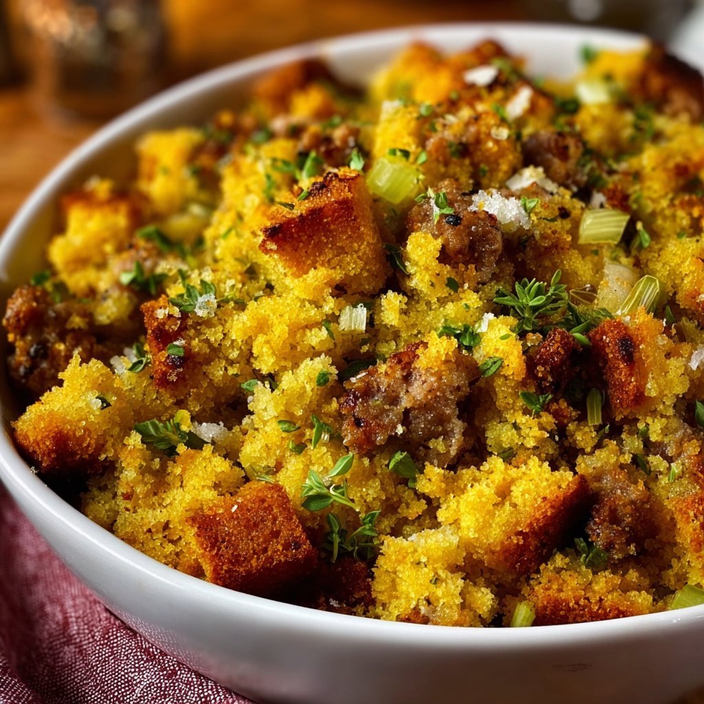 Sausage Southern Cornbread Stuffing