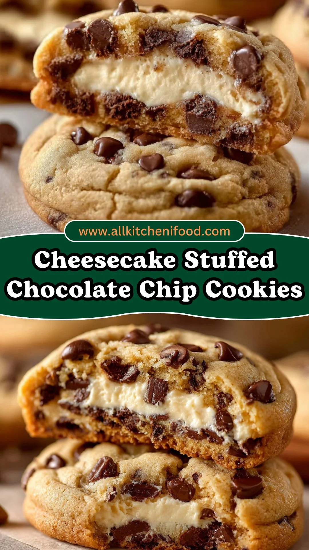 Cheesecake Stuffed Chocolate Chip Cookies