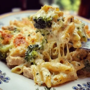 Chicken and Broccoli Alfredo Bake 3 Delicious Chicken and Broccoli Alfredo Bake topped with cheese
