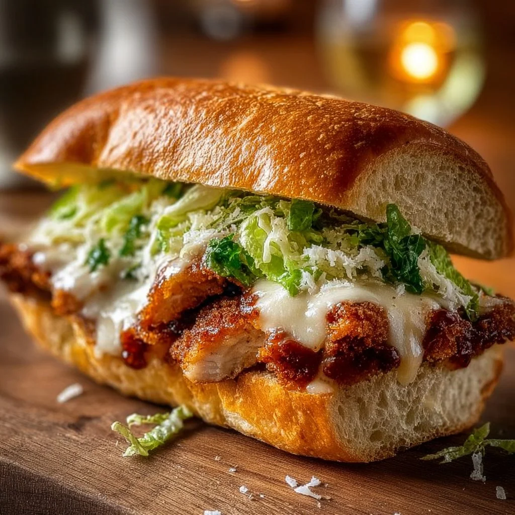 Crispy Chicken Caesar Sandwiches