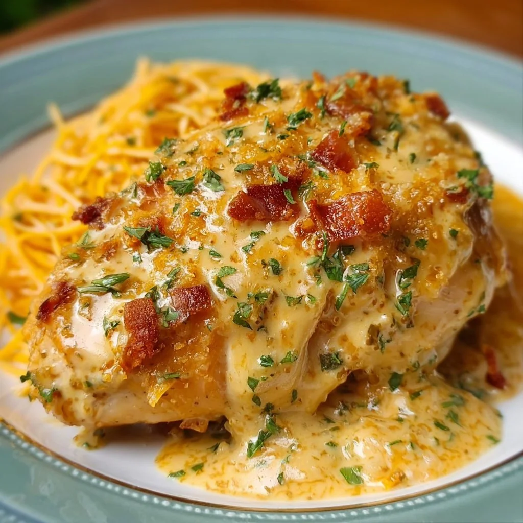 Easy Crock Pot Crack Chicken 1 Delicious Easy Crock Pot Crack Chicken in a bowl garnished with parsley.