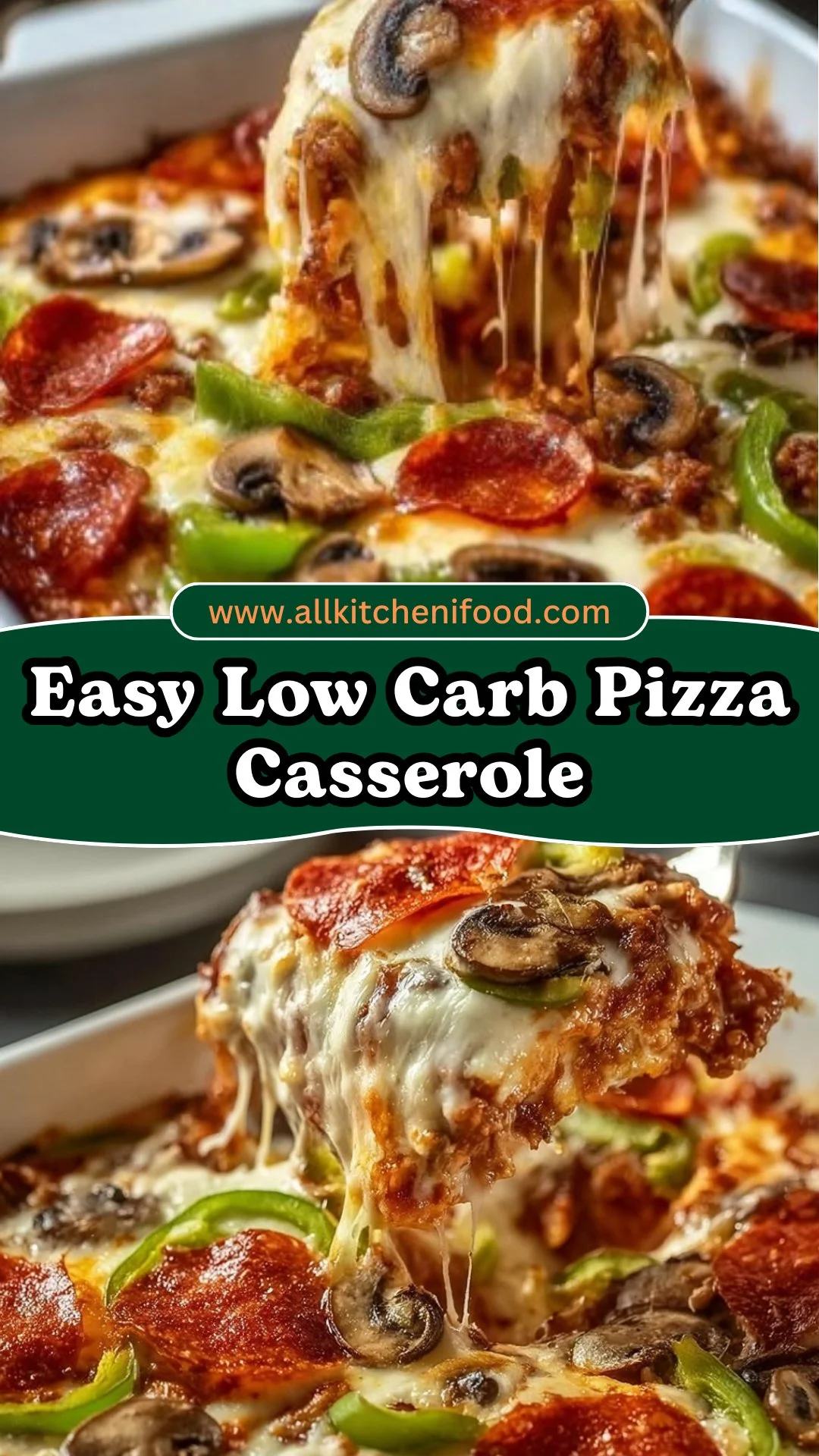 Easy Low Carb Pizza Casserole 2 Easy Low Carb Pizza Casserole