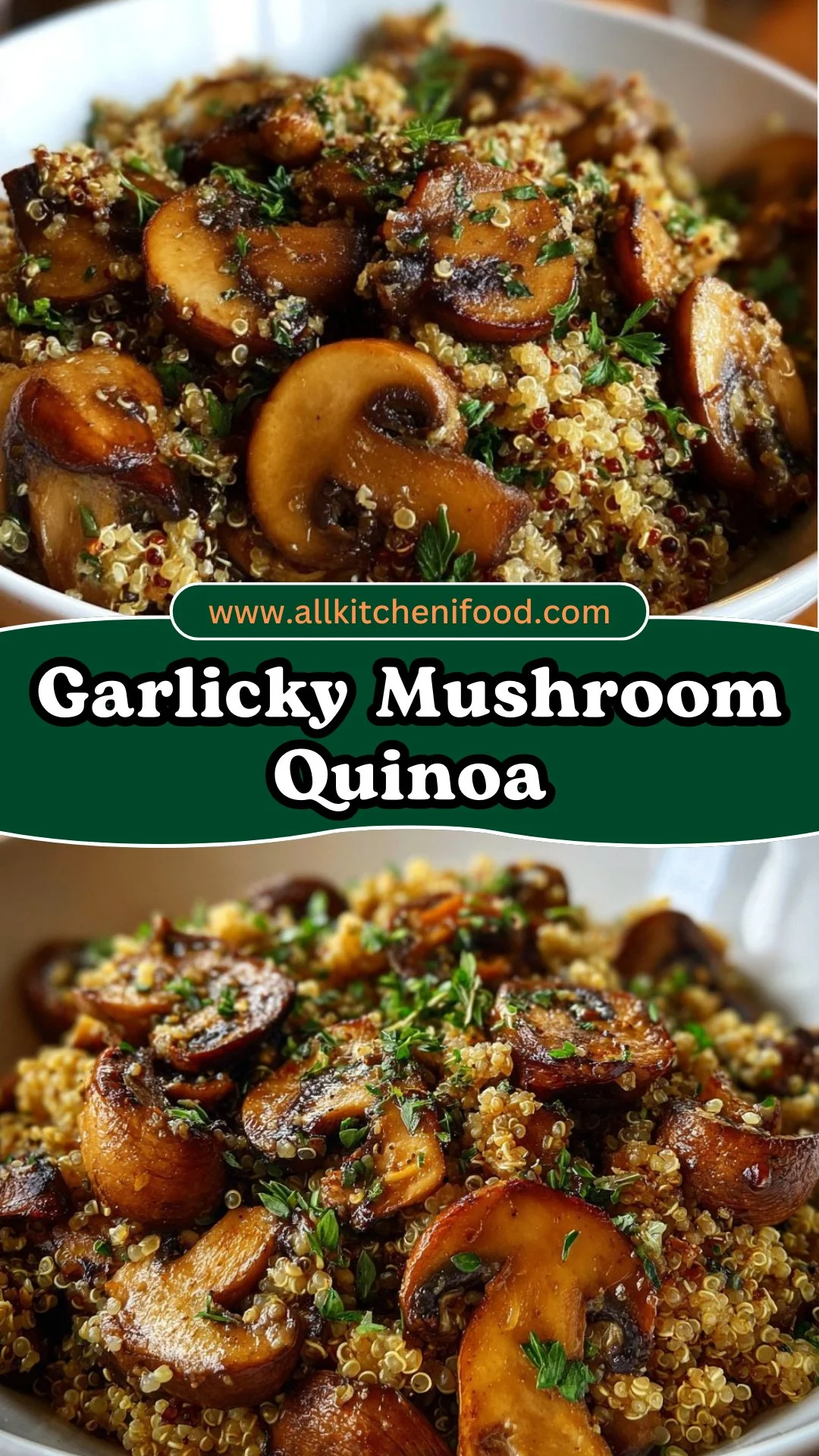 Garlicky Mushroom Quinoa
