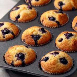 Hearty Blueberry Protein Muffins 3 Delicious hearty blueberry protein muffins fresh out of the oven.