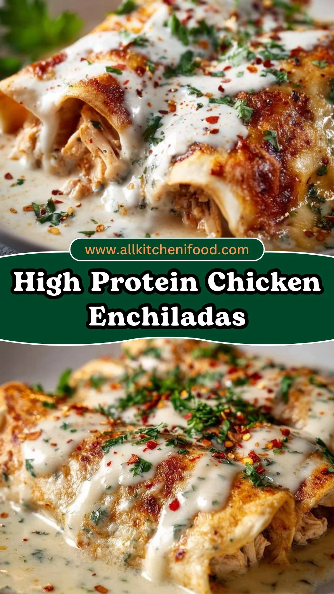 High Protein Chicken Enchiladas