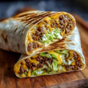 Delicious homemade Big Mac Wraps ready to serve
