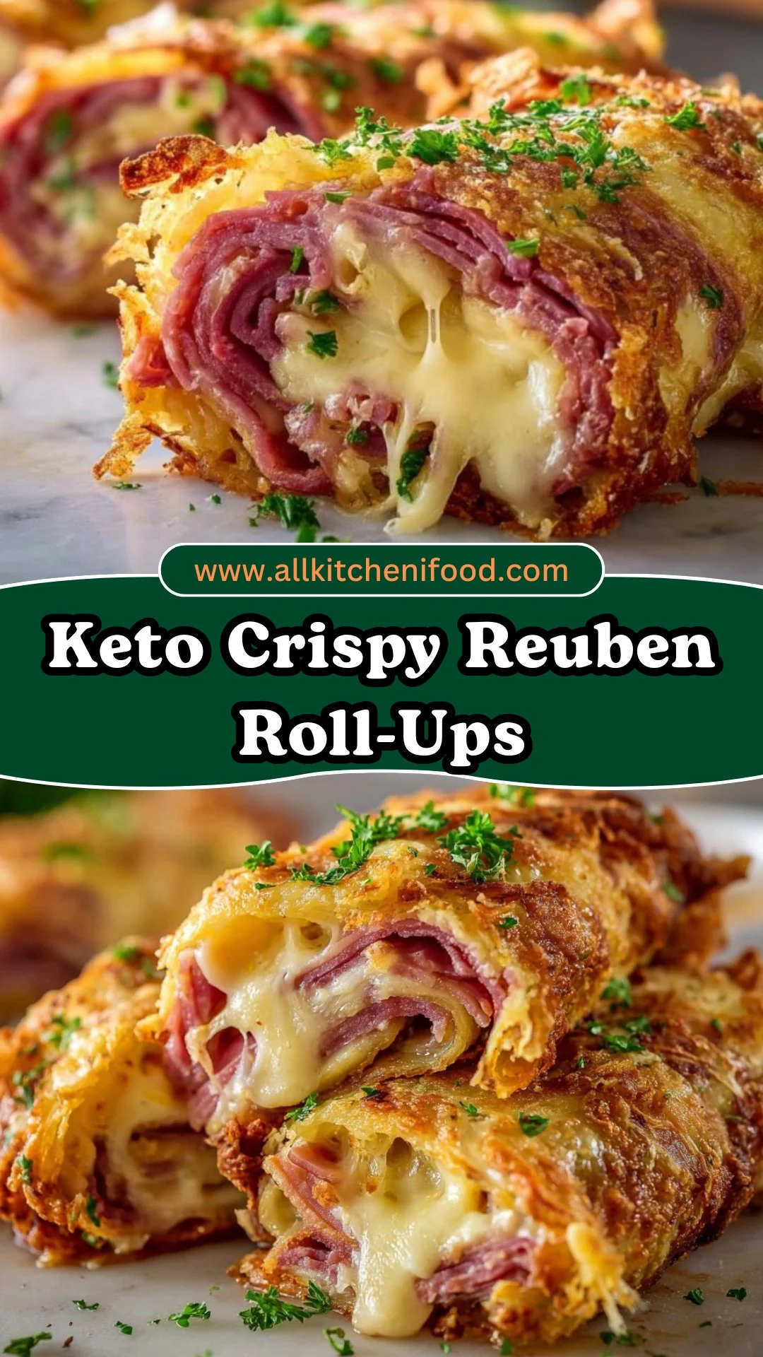 Keto Crispy Reuben Roll-Ups 2 Keto Crispy Reuben Roll-Ups