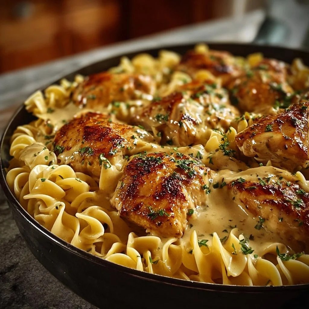 One-Pan Chicken with Buttered Noodles 2 One-Pan Chicken with Buttered Noodles