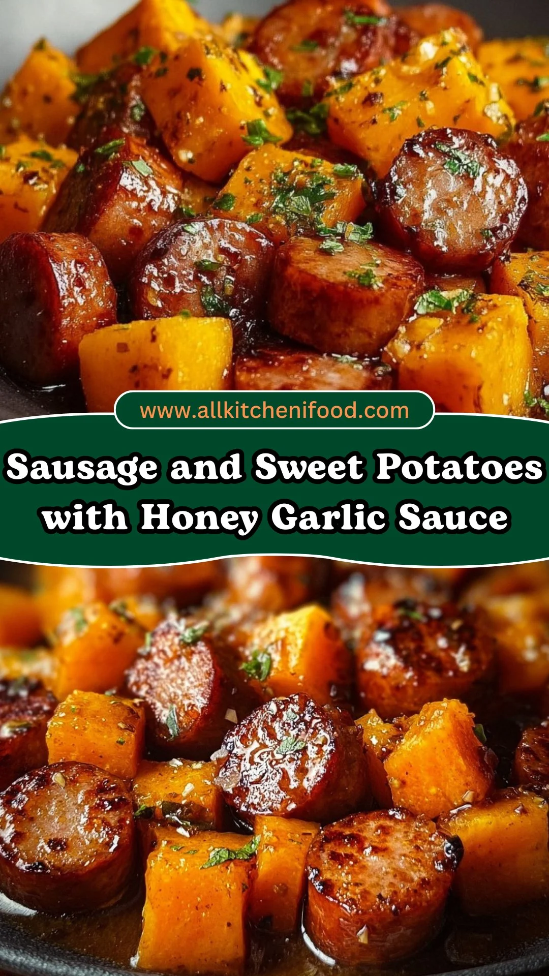Sausage and Sweet Potatoes with Honey Garlic Sauce 2 Sausage and Sweet Potatoes with Honey Garlic Sauce