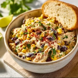 Colorful Southwest Chicken Salad with grilled chicken and fresh vegetables