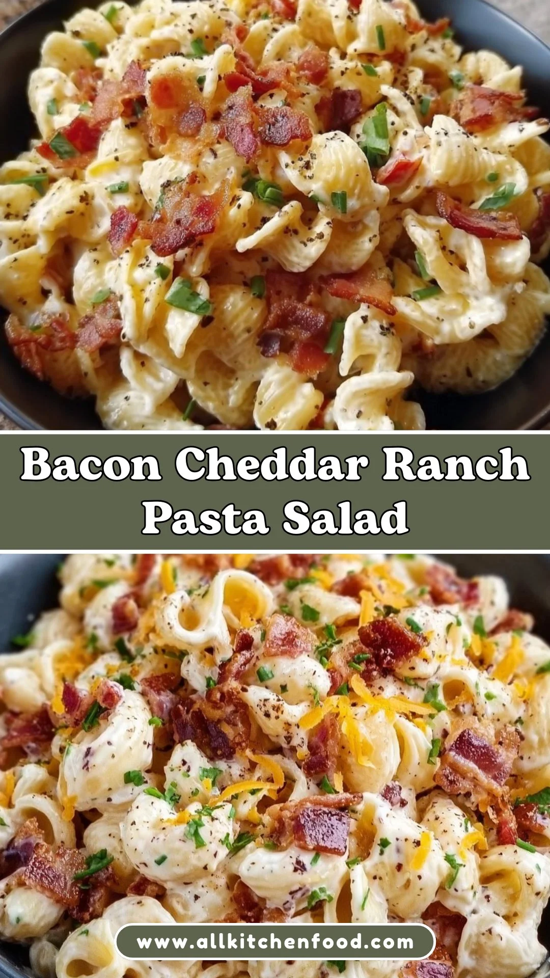 Bacon Cheddar Ranch Pasta Salad