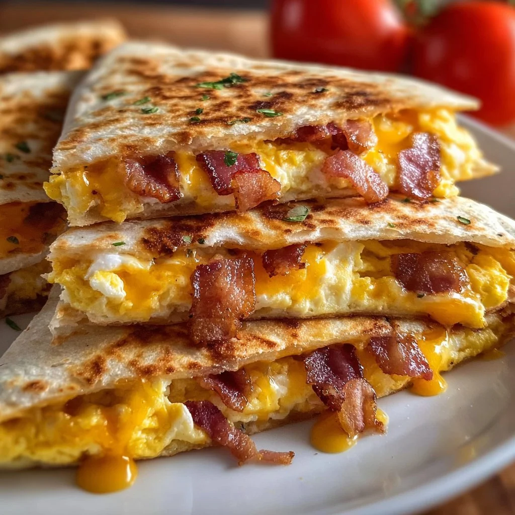 Bacon Egg and Cheese Breakfast Quesadillas