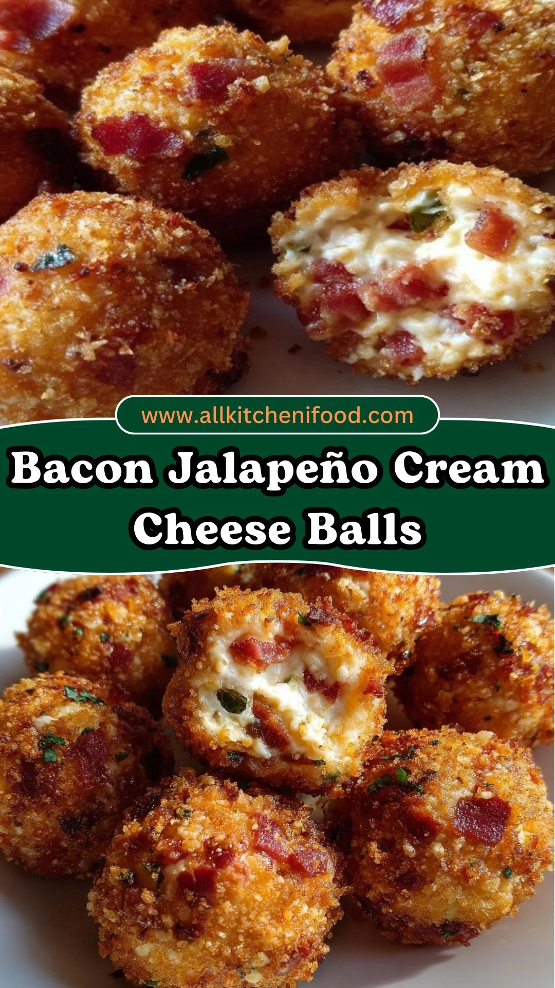 Bacon Jalapeño Cream Cheese Balls 2 Bacon Jalapeño Cream Cheese Balls