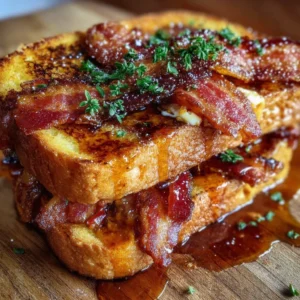 Bourbon Maple Bacon Stuffed Toast 3 Delicious Bourbon Maple Bacon Stuffed Toast with a sweet and savory filling