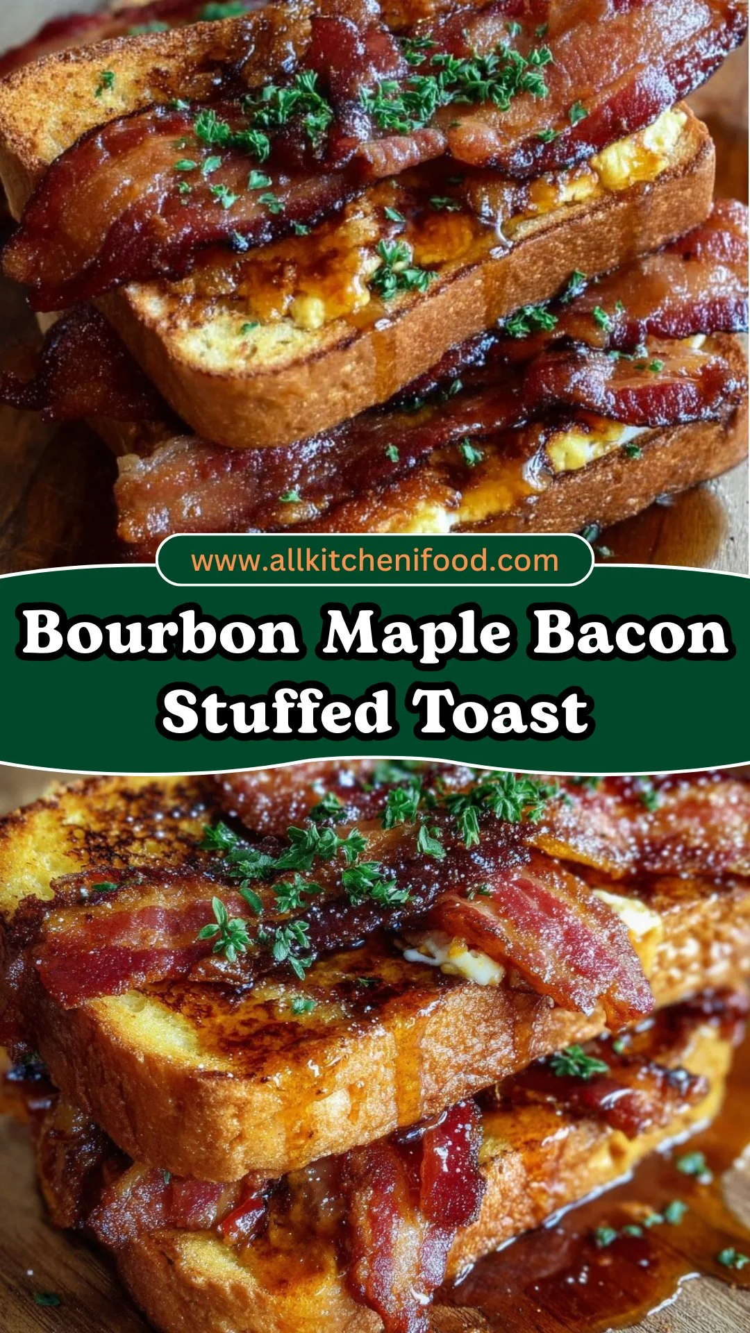 Bourbon Maple Bacon Stuffed Toast 2 Bourbon Maple Bacon Stuffed Toast
