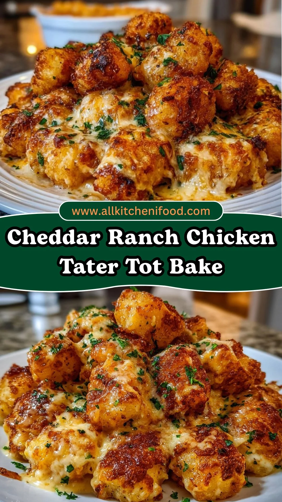 Cheddar Ranch Chicken Tater Tot Bake 2 Cheddar Ranch Chicken Tater Tot Bake