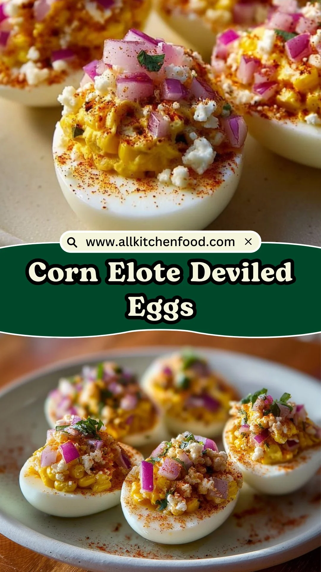 Corn Elote Deviled Eggs