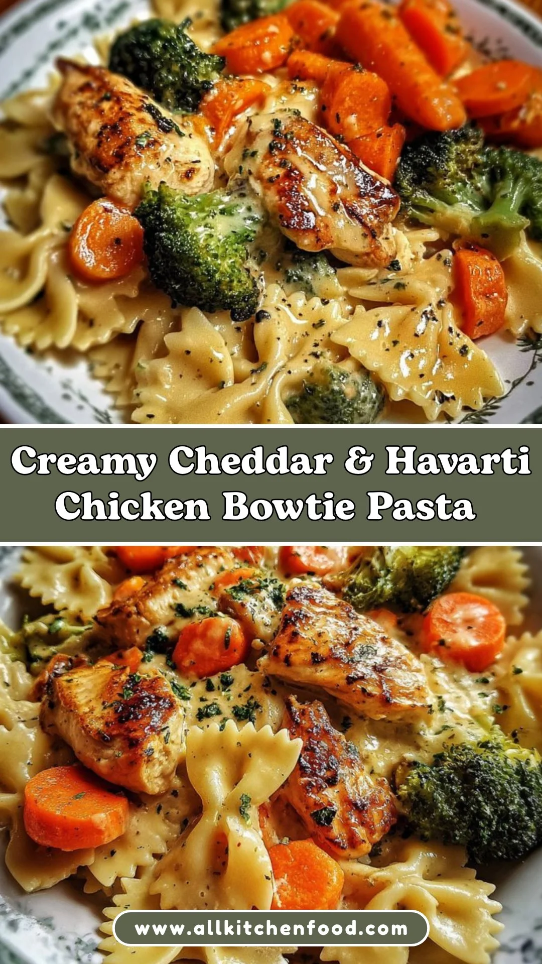 Creamy Cheddar & Havarti Chicken Bowtie Pasta with Roasted Veggies 2 Creamy Cheddar & Havarti Chicken Bowtie Pasta with Roasted Veggies