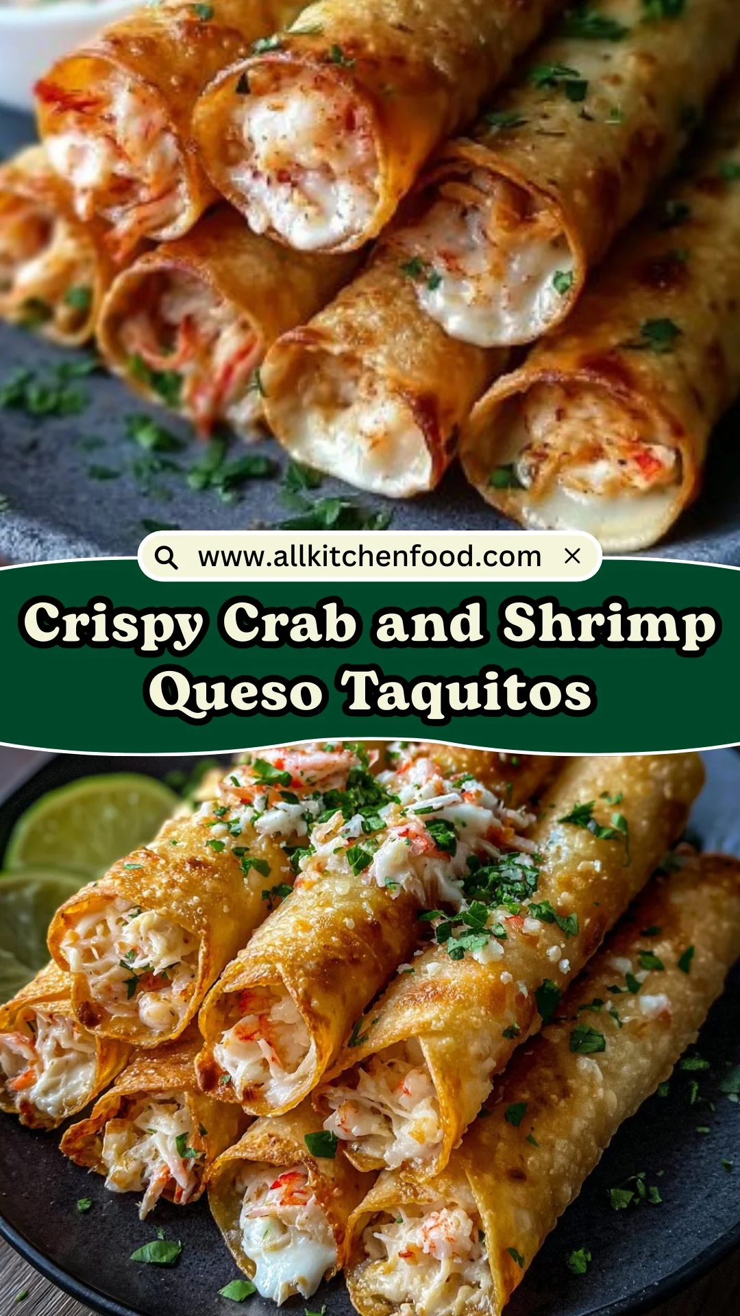 Crispy Crab and Shrimp Queso Taquitos 2 Crispy Crab and Shrimp Queso Taquitos