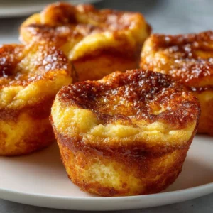 French toast muffins baked to perfection with a warm, cinnamon topping