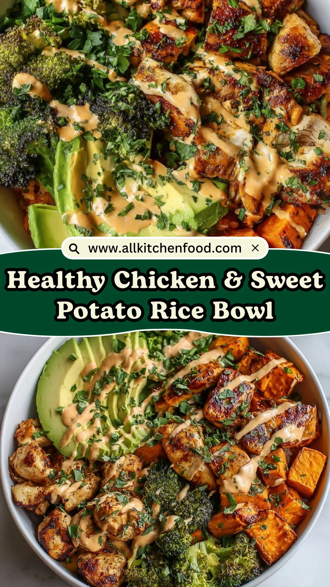 Healthy Chicken & Sweet Potato Rice Bowl