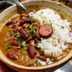 Louisiana Red Beans and Rice 3 Delicious plate of Louisiana Red Beans and Rice with sausage and spices