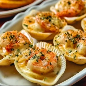 Seafood Stuffed Shells 3 Delicious Seafood Stuffed Shells filled with shrimp and crab