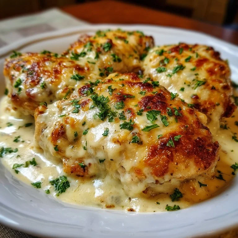 Delicious smothered cheesy sour cream chicken served on a plate