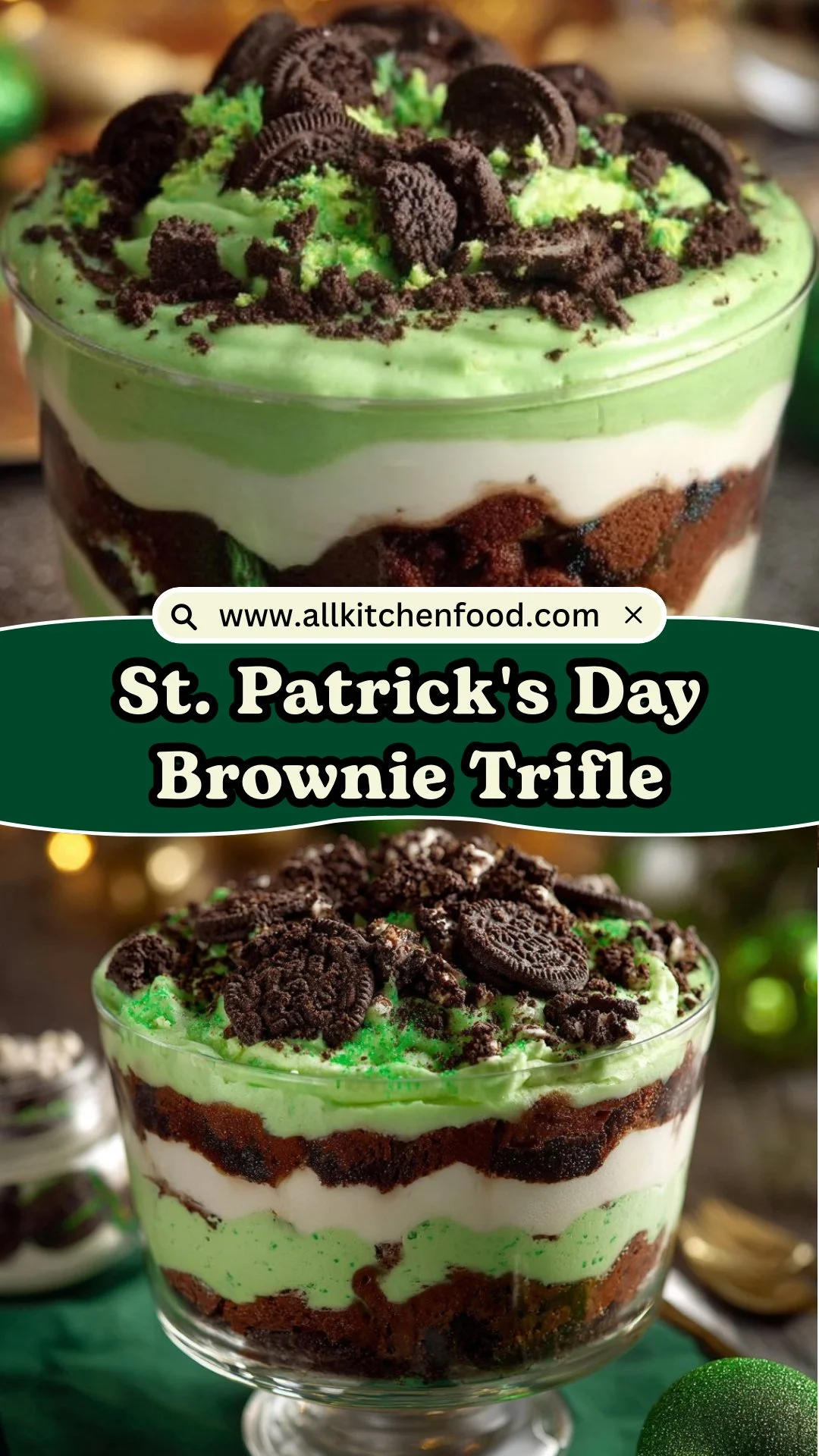 St. Patrick's Day Brownie Trifle 2 St. Patrick's Day Brownie Trifle