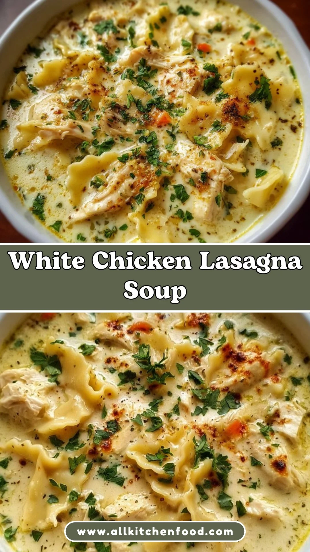 White Chicken Lasagna Soup