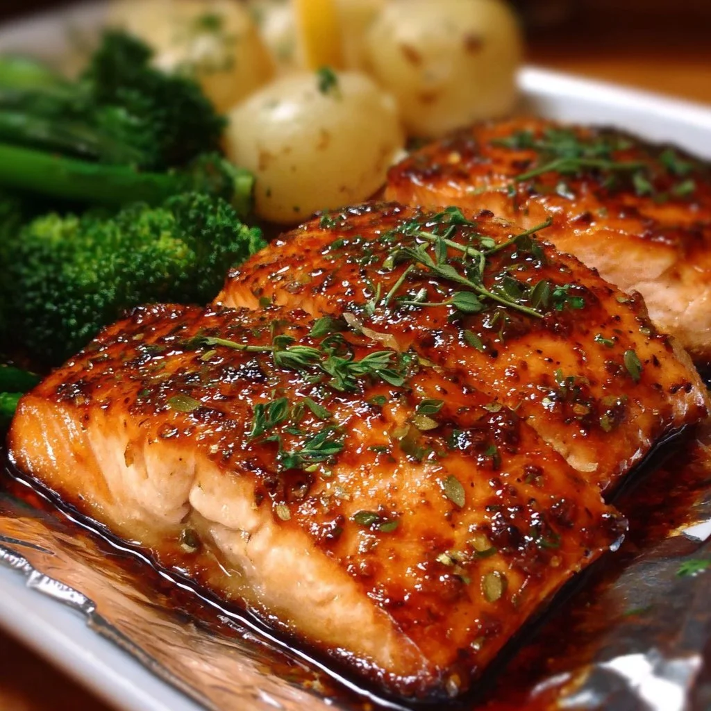 Delicious Texas Roadhouse style baked salmon served on a plate
